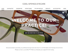 Tablet Screenshot of coolspringseyecare.net